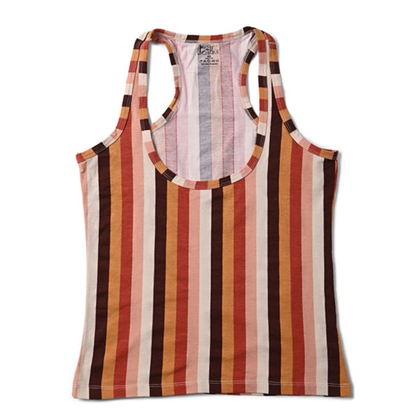 Long Scoop Tank - Set of 3 in colorful striped design.
