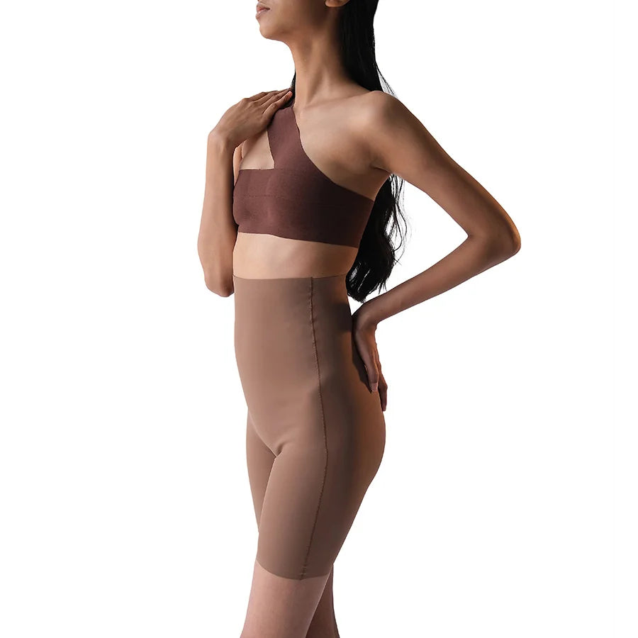 Shorty shapewear featured on a model, showcasing comfort and style.