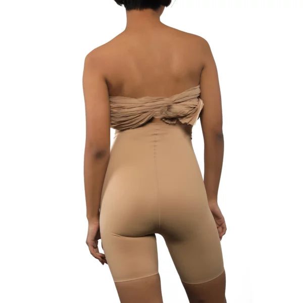 Stylish beige "Shorty" bodysuit showcasing a flattering fit.