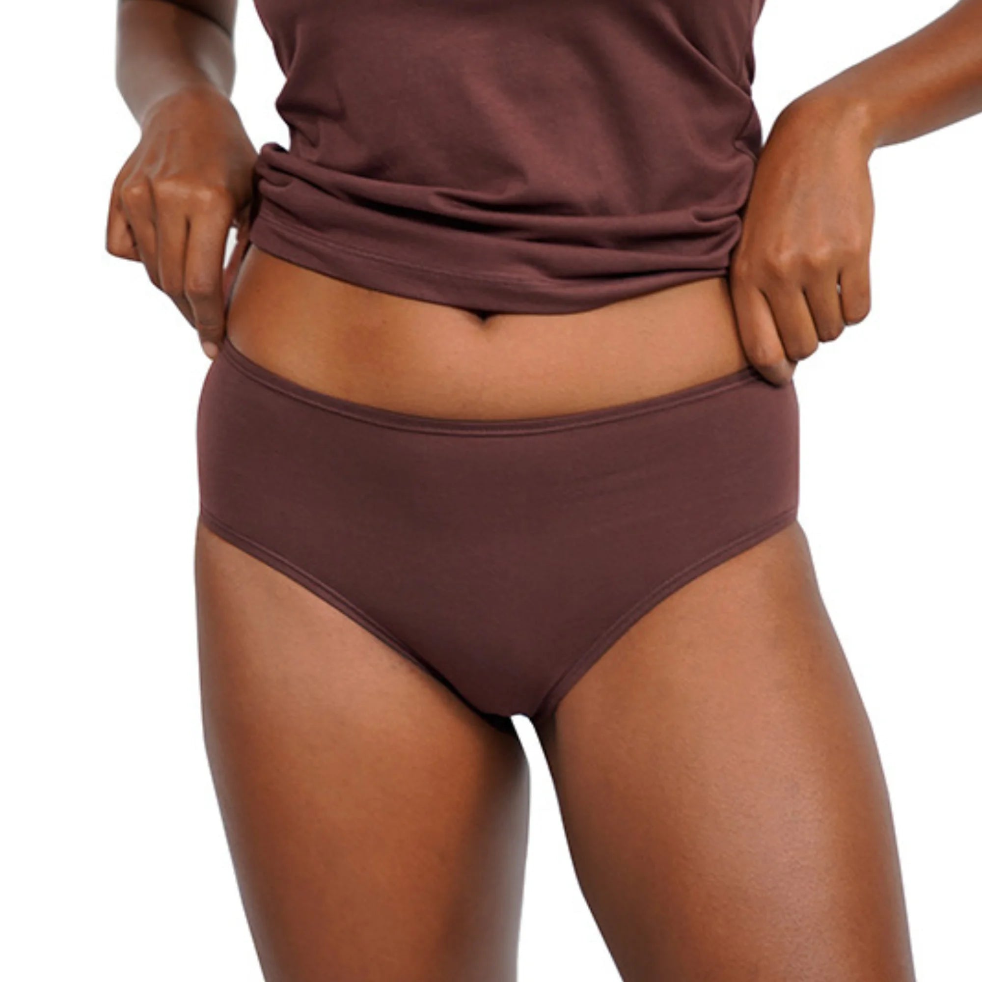 Hipster women's underwear - Set of 6 in brown.