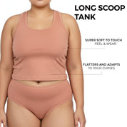 Cotton Long Scoop Tank