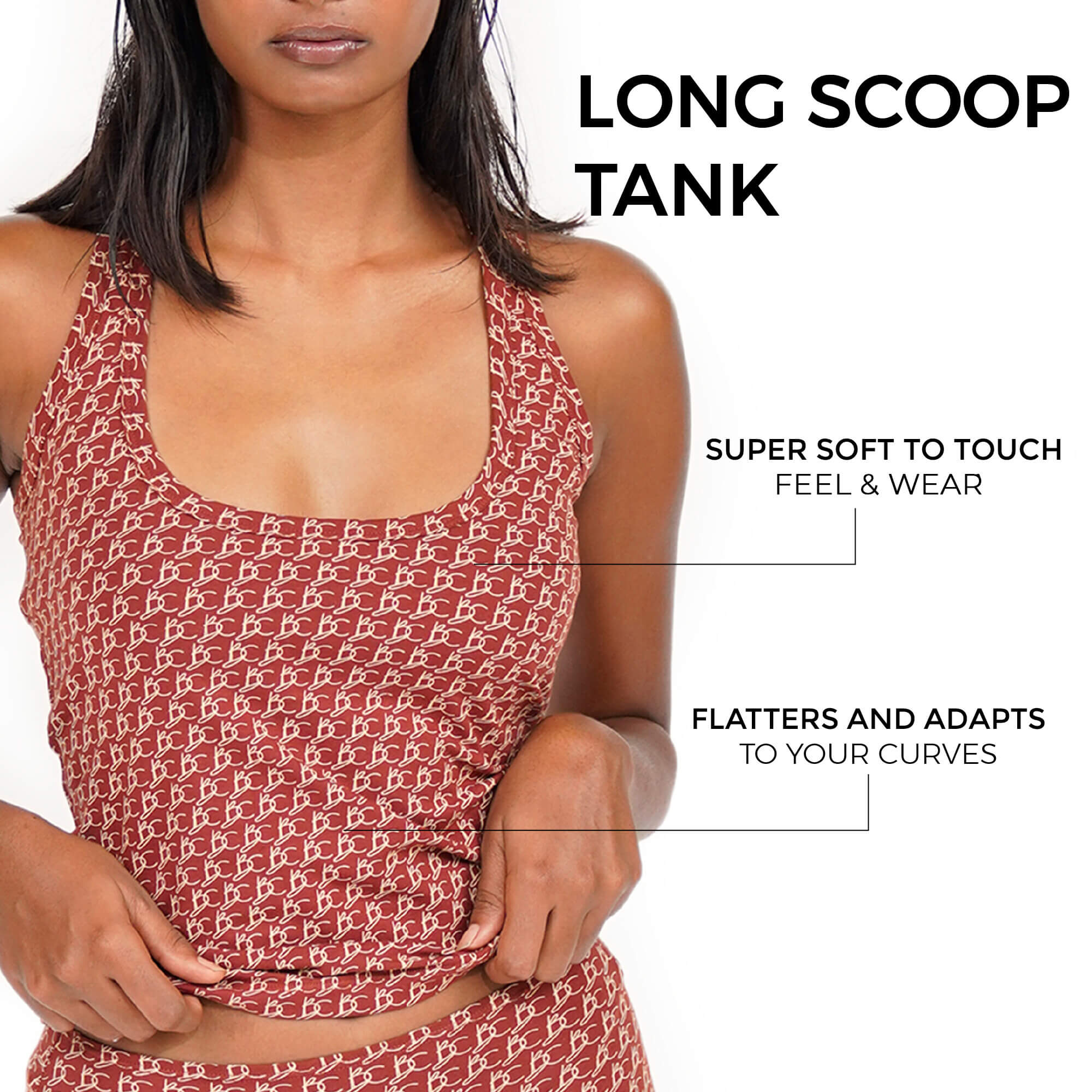 Cotton Long Scoop Tank