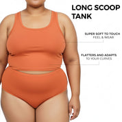 Cotton Long Scoop Tank