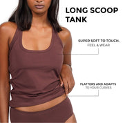 Cotton Long Scoop Tank