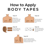 Step-by-step guide on how to apply body tape.