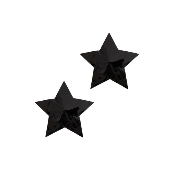 Black star pasties for stylish and playful attire.