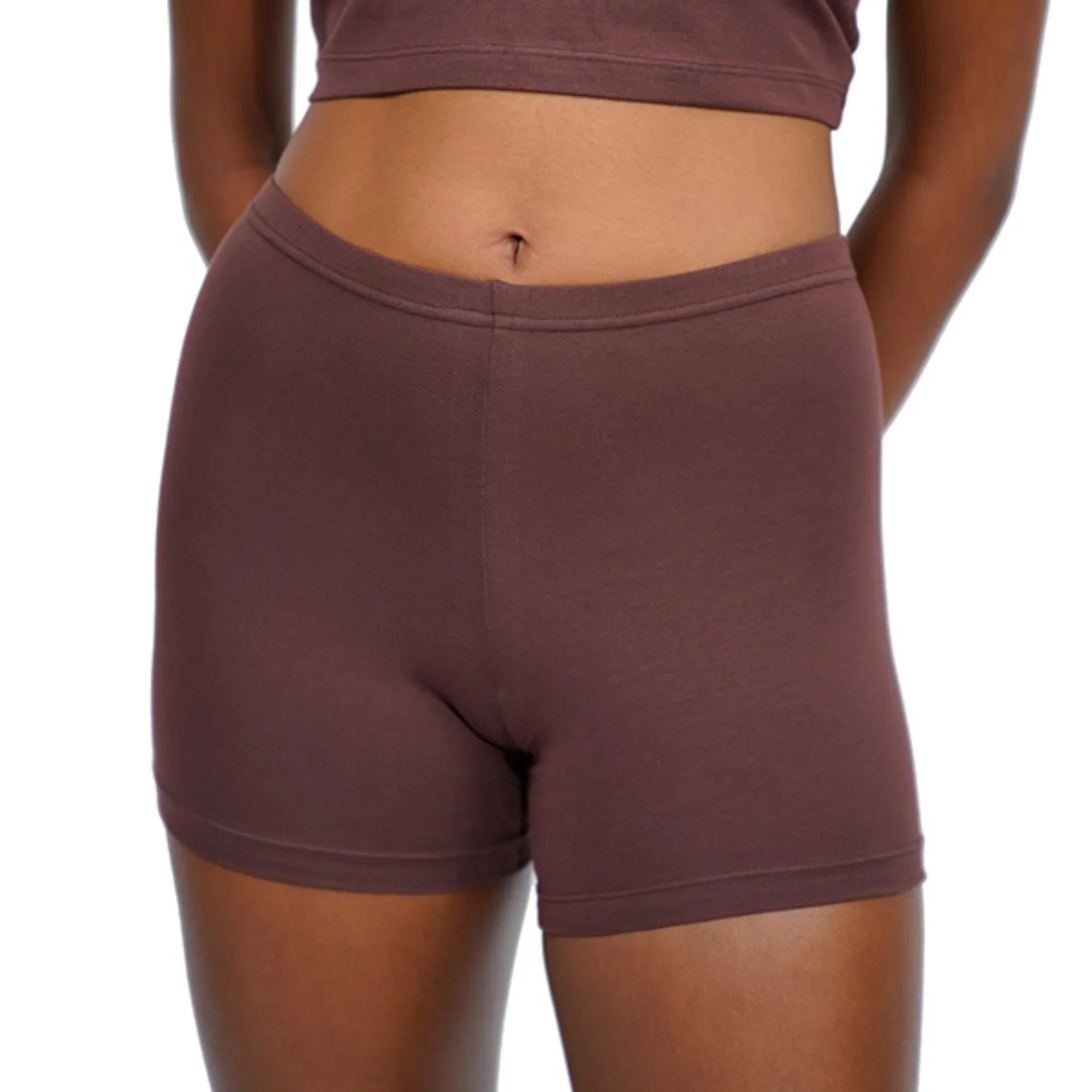 Shorts set of 3 in stylish brown color for women.