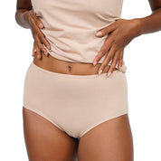 High Rise underwear set of 3 in nude color.