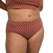 Hipster set of 3 lingerie in stylish brown print.