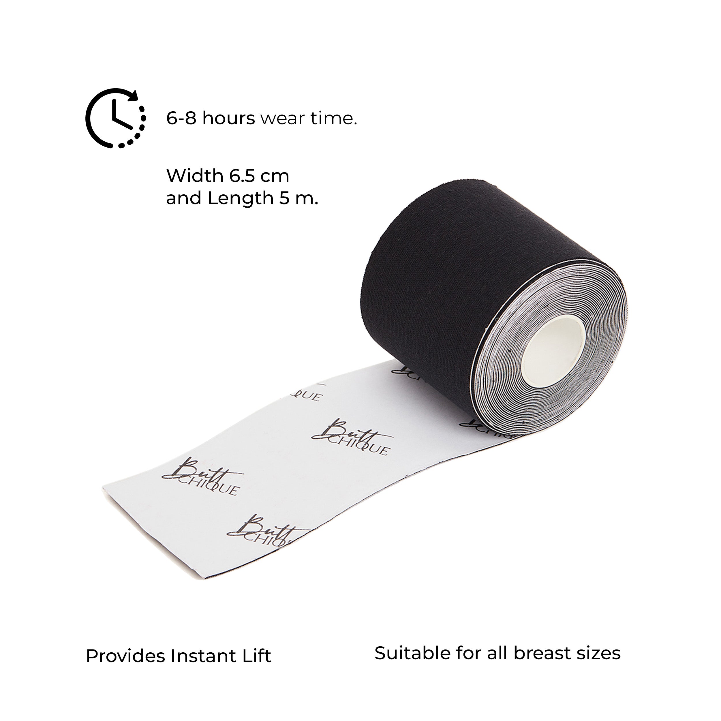 Body Tape for instant lift, 6.5 cm wide, 5 m long.