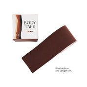 Body Tape packaging with brown tape roll, width 6.5 cm, length 5 m.