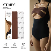 Body Tape Strips - Sweat-proof, waterproof, pre-cut for secure adhesion.