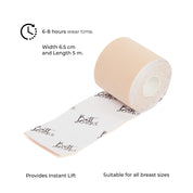 Body tape for instant lift, 6.5 cm width, 5 m length.